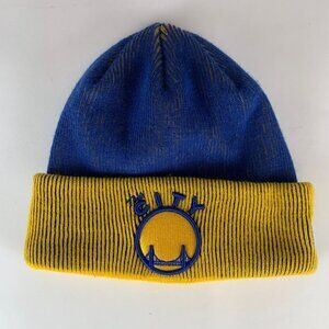 Golden State Warriors NBA Blue Gold New Era Hardwood Classics Beanie Cap